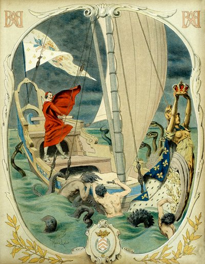 Frankrikes historie: Allegorisk representasjon av kardinal Richelieu (Armand Jean du Plessis av Maurice Leloir