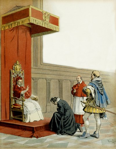 Frankrikes historie: Presentasjon av Abbe Armand de Cardinal de Richelieu (Armand Jean du Plessis av Maurice Leloir
