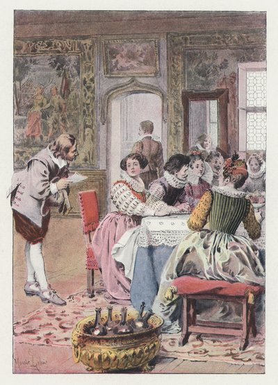 Illustrasjon for Gil Blas (farge litho) av Maurice Leloir