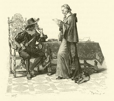 Illustrasjon for The Three Musketeers (gravering) av Maurice Leloir