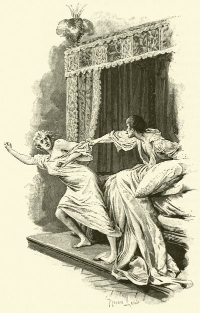 Illustrasjon for The Three Musketeers (gravering) av Maurice Leloir