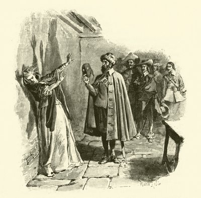 Illustrasjon for The Three Musketeers (gravering) av Maurice Leloir