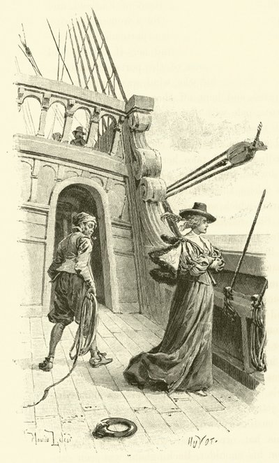 Illustrasjon for The Three Musketeers (gravering) av Maurice Leloir