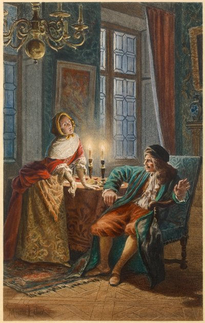 Molière og Madeleine Béjart (illustrasjon) av Maurice Leloir