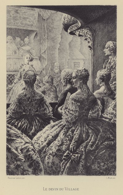 The Village Soothsayer (gravyr) av Maurice Leloir