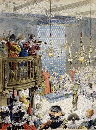 Ballen på banen (under Louis XIII) - i "" Richelieu"" av Maurice Leloir. av Maurice Leloir