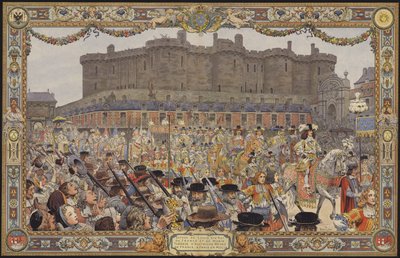 Innreisen til kong Louis XIV og hans dronning til Paris, via La Porte Sainte-Antoine av Maurice Leloir