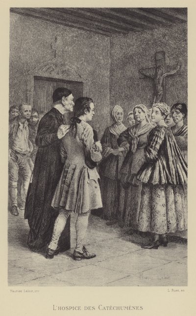 Katekumens hospits (gravyr) av Maurice Leloir