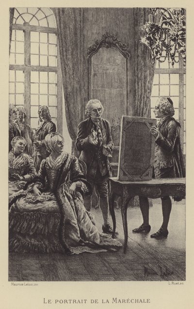 Portrettet av Marechale (gravyr) av Maurice Leloir