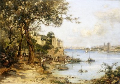Avstigning ved Dinard (olje på lerret) av Maurice Levis
