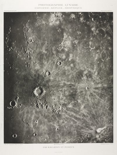 Månefotografering: Copernicus-Kepler-Aristaric av Maurice Loewy