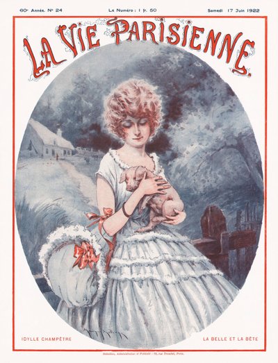 Parisian Life Magazine Cover, 1922 av Maurice Millière