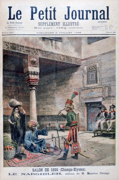 'The Narguileh', Egypt, 1896 av Maurice Orange