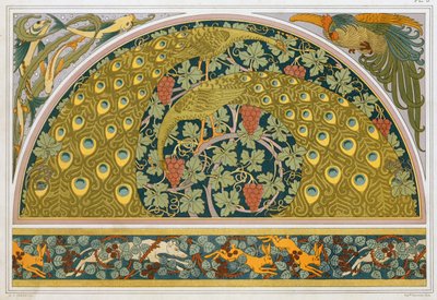 Design for border og hjørne, pub. 1897. av Maurice Pillard Verneuil