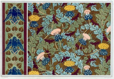 Design for tapetkanter og trykt stoff, pub. 1897. av Maurice Pillard Verneuil