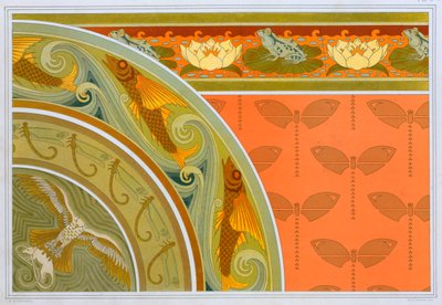 Design for tapetkanter, pub. 1897. av Maurice Pillard Verneuil