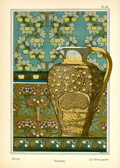 Epletreet (farge litho) av Maurice Pillard Verneuil