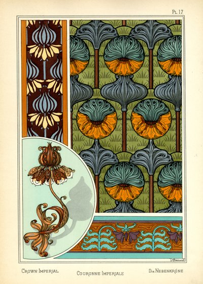 The Crown Imperial (farge litho) av Maurice Pillard Verneuil