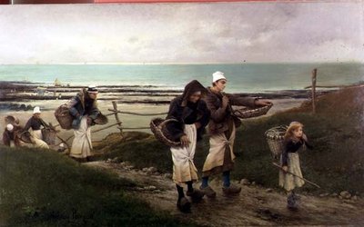 Bretonsk scene av Maurice Poirson