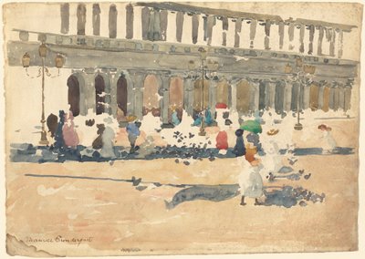 Caffè Florian i Venezia av Maurice Prendergast