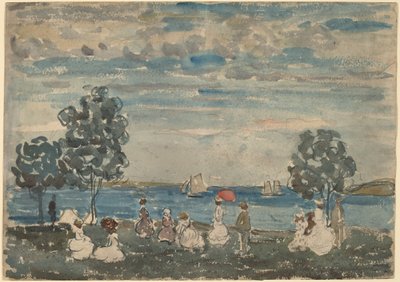 Figurer på en strand av Maurice Brazil Prendergast