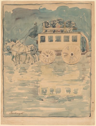 Parisisk Omnibus av Maurice Brazil Prendergast