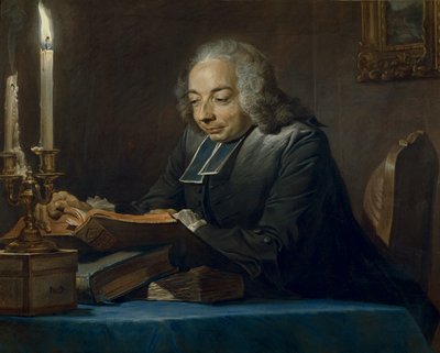 Abbe Jean-Jacques Huber, 1742 (pastell) av Maurice Quentin de La Tour
