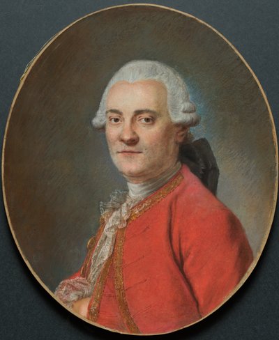 Portrett av en mann. av Maurice Quentin de La Tour