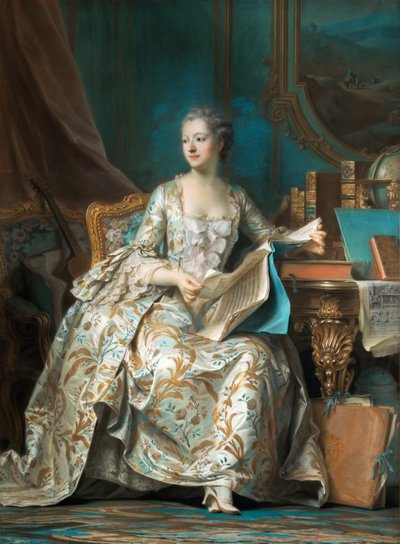 Portrett av Marquise de Pompadour 1721-1764 av Maurice Quentin de La Tour