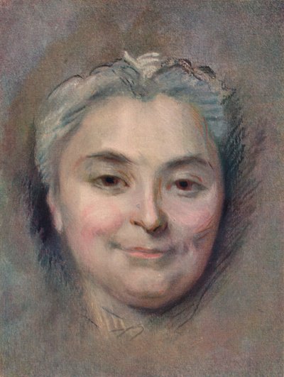 Forberedelse til portrettet av Marie Catherine Dufloquet Reals, 1756 av Maurice Quentin de La Tour