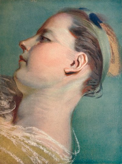 Skent hode, c1752 av Maurice Quentin de La Tour