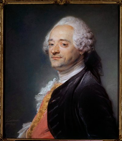 Portrett av maleren Maurice Quentin Delatour sa Quentin De La Tour eller Quentin De Latour (1704-1788) Pastellmaleri av Jean-Baptiste Perroneau (Jean Baptiste Perronneau) (1715-1783) 1750 Dim 0,56x0,48 m muse Saint Quentinyer, - Portrett av s av Maurice Quentin de La Tour