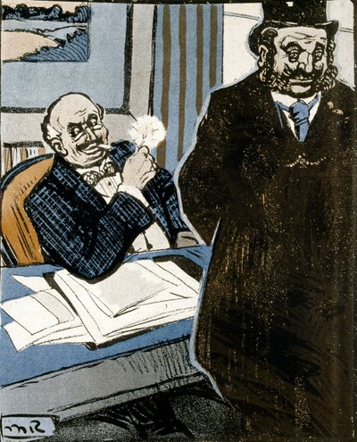 Karikatur i The Plate of Butter av Maurice Radiguet