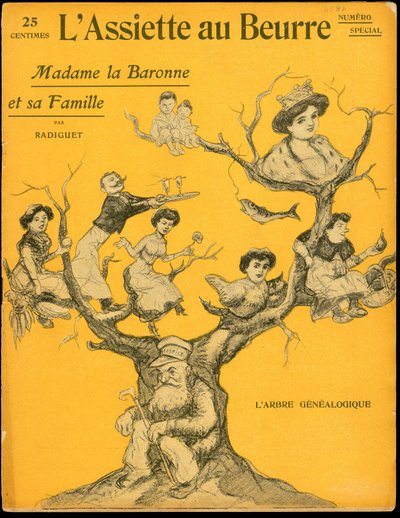 Omslag til «L’Assiette au Beurre», nummer 458, Satirical in Colors av Maurice Radiguet