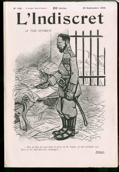 Cover av ""L'Indiscret"", Satirical in B & W av Maurice Radiguet