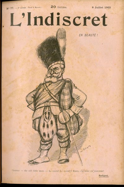 Cover av ""L'Indiscret"", Satirical in B & W av Maurice Radiguet