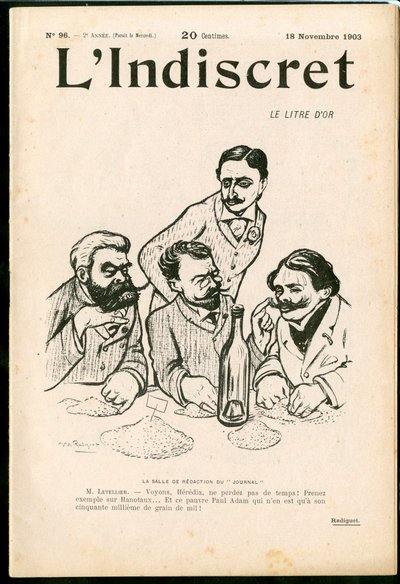 Cover av ""L'Indiscret"", Satirical in B & W av Maurice Radiguet