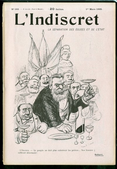 Cover av ""L'Indiscret"", Satirical in B & W av Maurice Radiguet