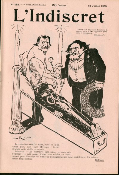 Cover av ""L'Indiscret"", Satirical in B & W av Maurice Radiguet