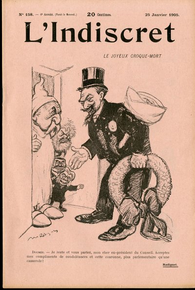 Cover av ""L'Indiscret"", Satirical in B & W av Maurice Radiguet