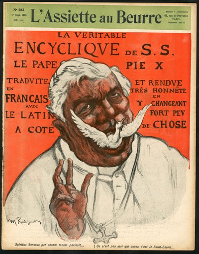 Omslag til "" The Butter Plate"", nummer 283, Satirical in Colors av Maurice Radiguet