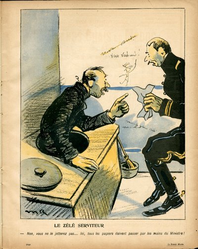 The Butter Plate, nummer 188, satirisk i farge av Maurice Radiguet