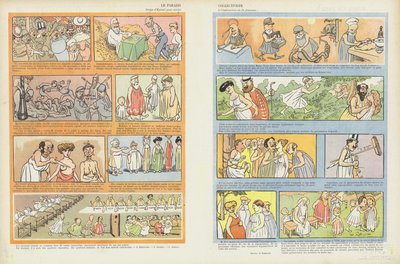 Det kollektivistiske paradiset. Illustrasjon for Le Rire av Maurice Radiguet