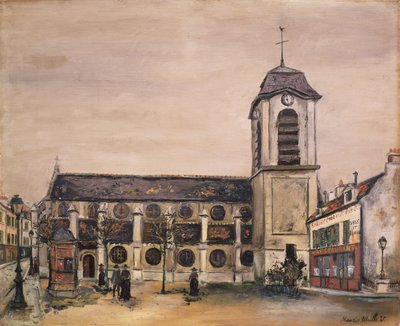 Kirke (olje på lerret) av Maurice Utrillo