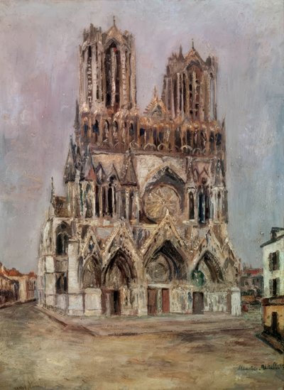 Reims-katedralen av Maurice Utrillo