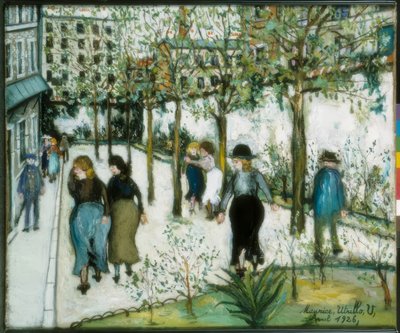Hus i Villejuif av Maurice Utrillo
