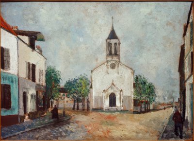 Kirke i Villanteuse av Maurice Utrillo