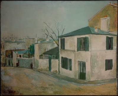 Det rosa huset, rue de l#39;Abreuvoir i Paris / ca 1912 av Maurice Utrillo