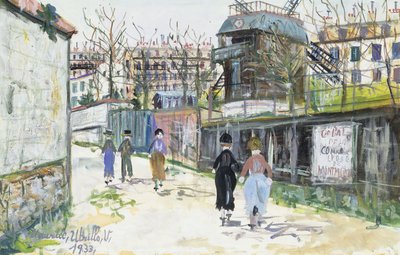Moulin de la Galette, Montmartre av Maurice Utrillo