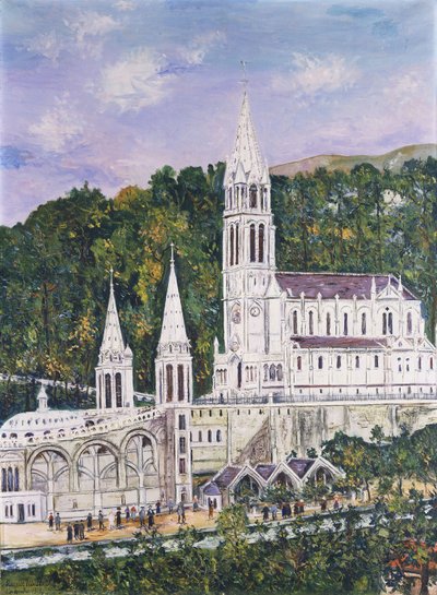 Notre Dame-katedralen i Lourdes; Vår Frue av Lourdes-basilikaen av Maurice Utrillo